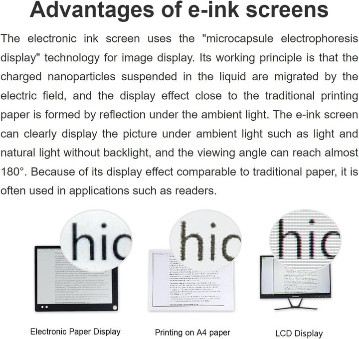 IBest 4.2inch E-Paper Display Module 400x300 Resolution 3.3V-5V Two-Color E-Ink Display HAT epaper S