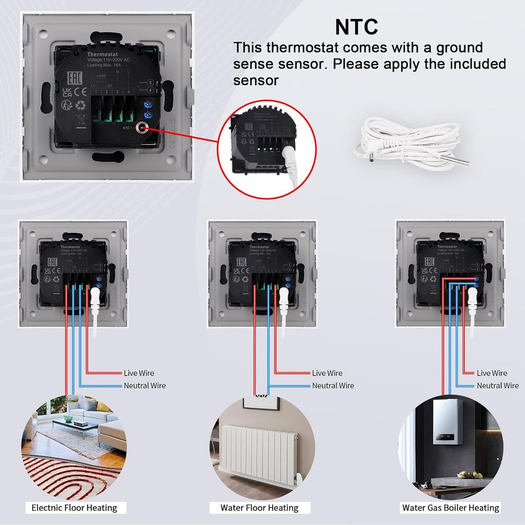 Digital Programmierbar Thermostat Heizung Weiss Bodenheizkammer Konstante Temperaturkammer für elekt