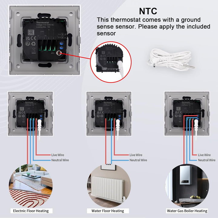 Digital Programmierbar Thermostat Heizung Weiss Bodenheizkammer Konstante Temperaturkammer für elekt