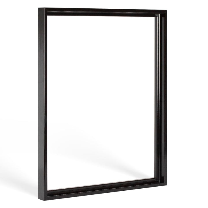 Bildershop-24 Schattenfugenrahmen Lemgo für Keilrahmenbilder und Leinwände 15x15cm Schwarz Hochglanz