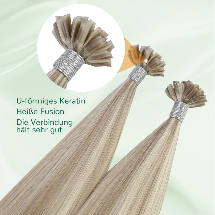 Easyouth Bonding Extensions Echthaar Blond Utip Extensions Echthaar Blond Bondings Echhtaar Extensio