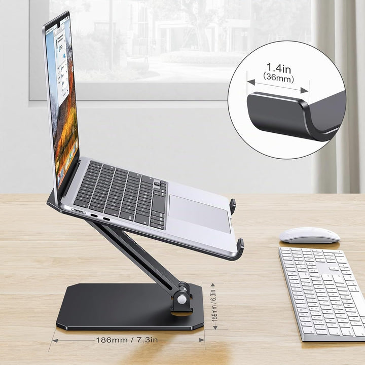 OMOTON Aluminium Laptop Ständer Höhenverstellbar, Ergonomischer Faltbarer Notebook Ständer, Laptop H