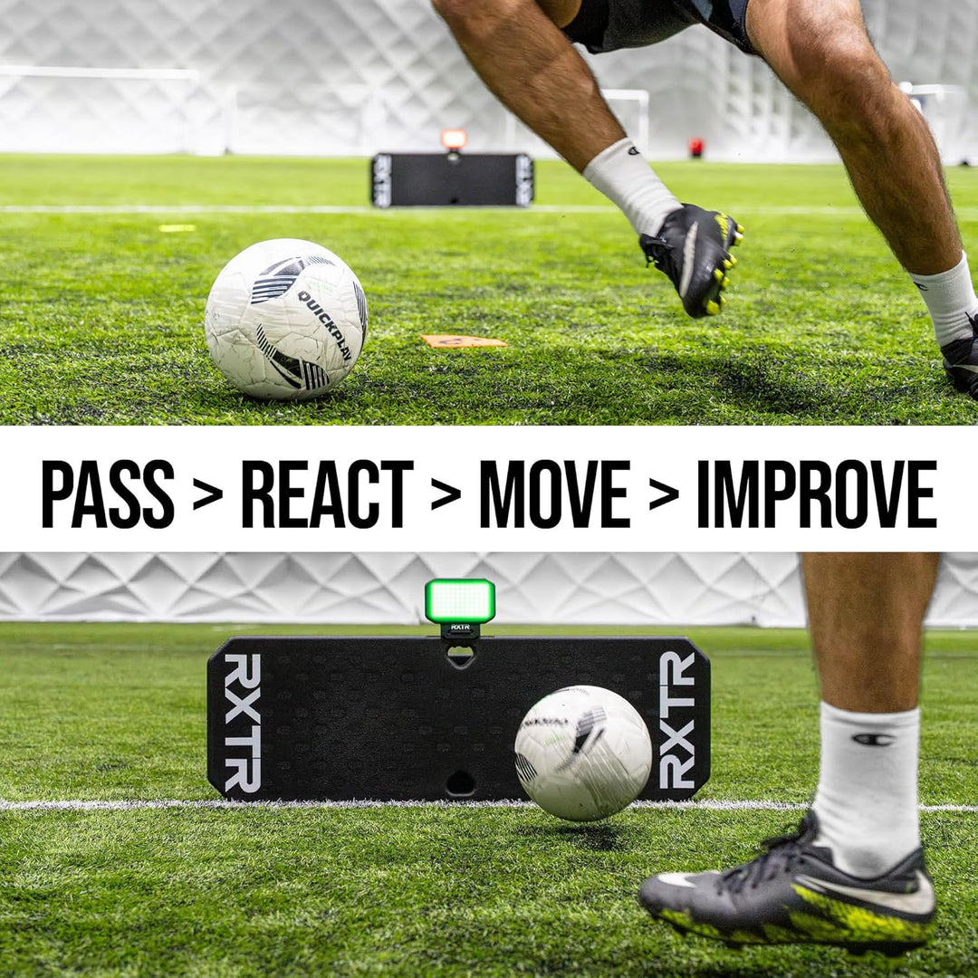 RXTR Reaktionstrainingslicht - Smartes Fussball-Trainingsgerät mit Echtzeit-Scoring, integrierten Bo