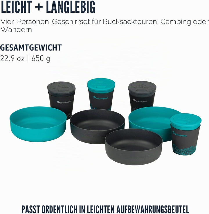 Sea to Summit Delta Light Camp Set 4.4 - Campinggeschirr - 4 Personen Set titan-grau 4.4, titan-grau
