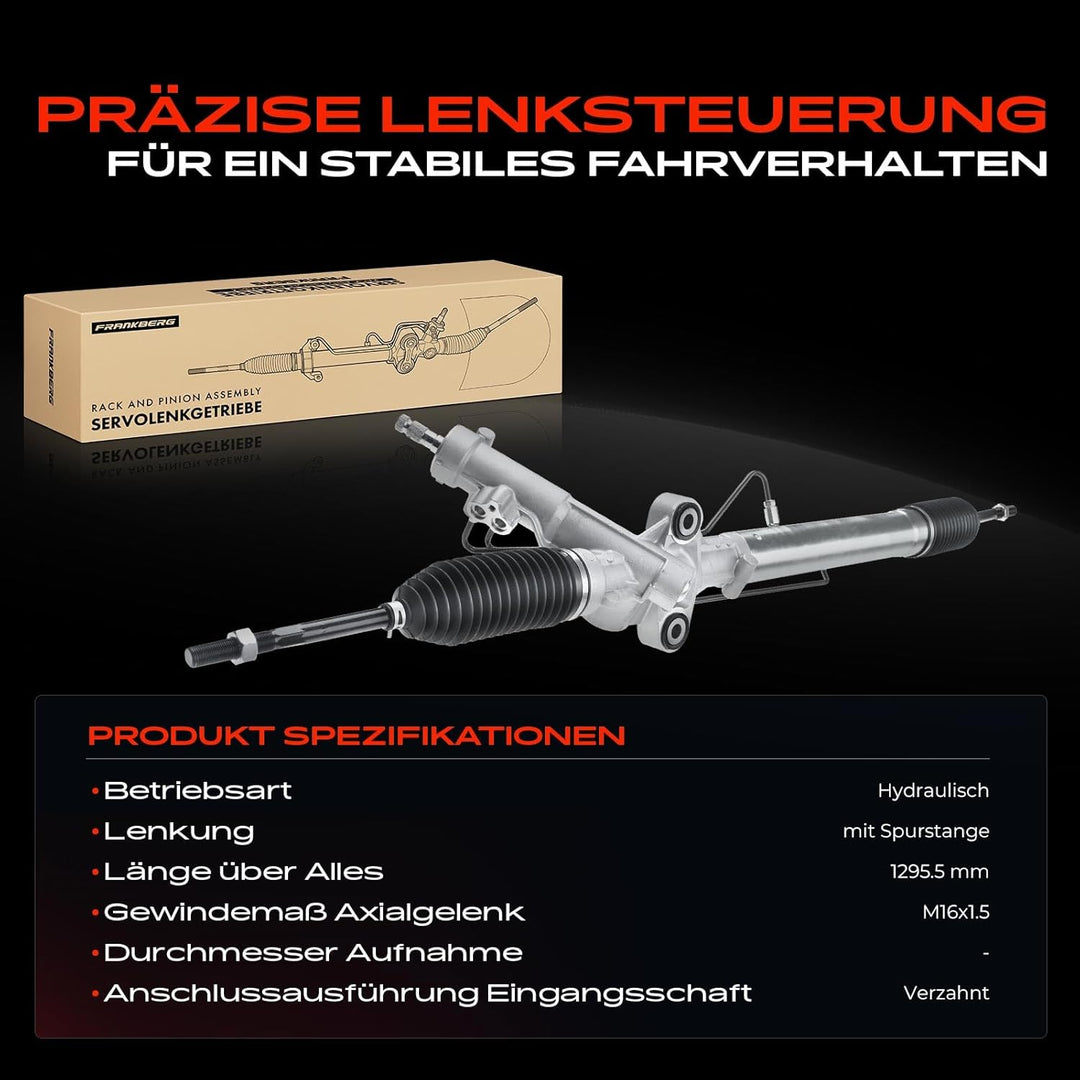Frankberg Lenkgetriebe Servolenkgetriebe Hydraulisch für Linkslenker Kompatibel mit Viano W639 2.1L-