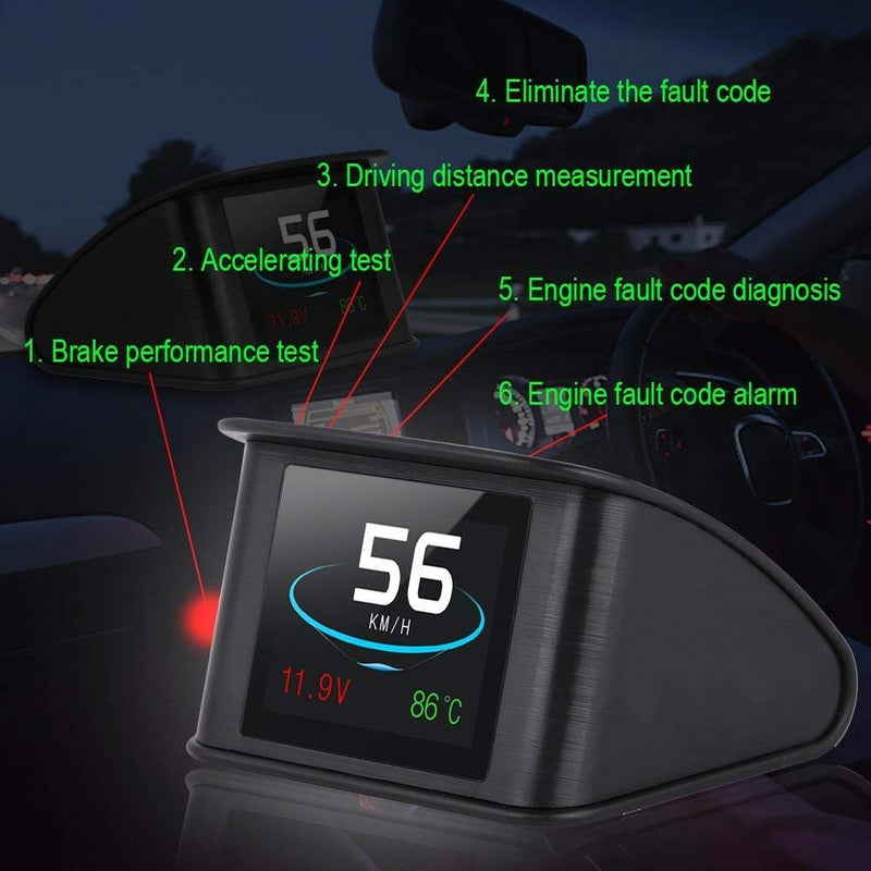 KSTE P10 Universal Car HUD Head Up Display-OBD2 Geschwindigkeitswarnung RPM Kraftstoffverbrauch Proj