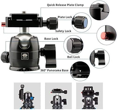 SIRUI AM-223+B-00K Stativ Mini Tripod Kamera Dreibeinstativ Carbon Ministativ Tischstativ 42,3 cm mi