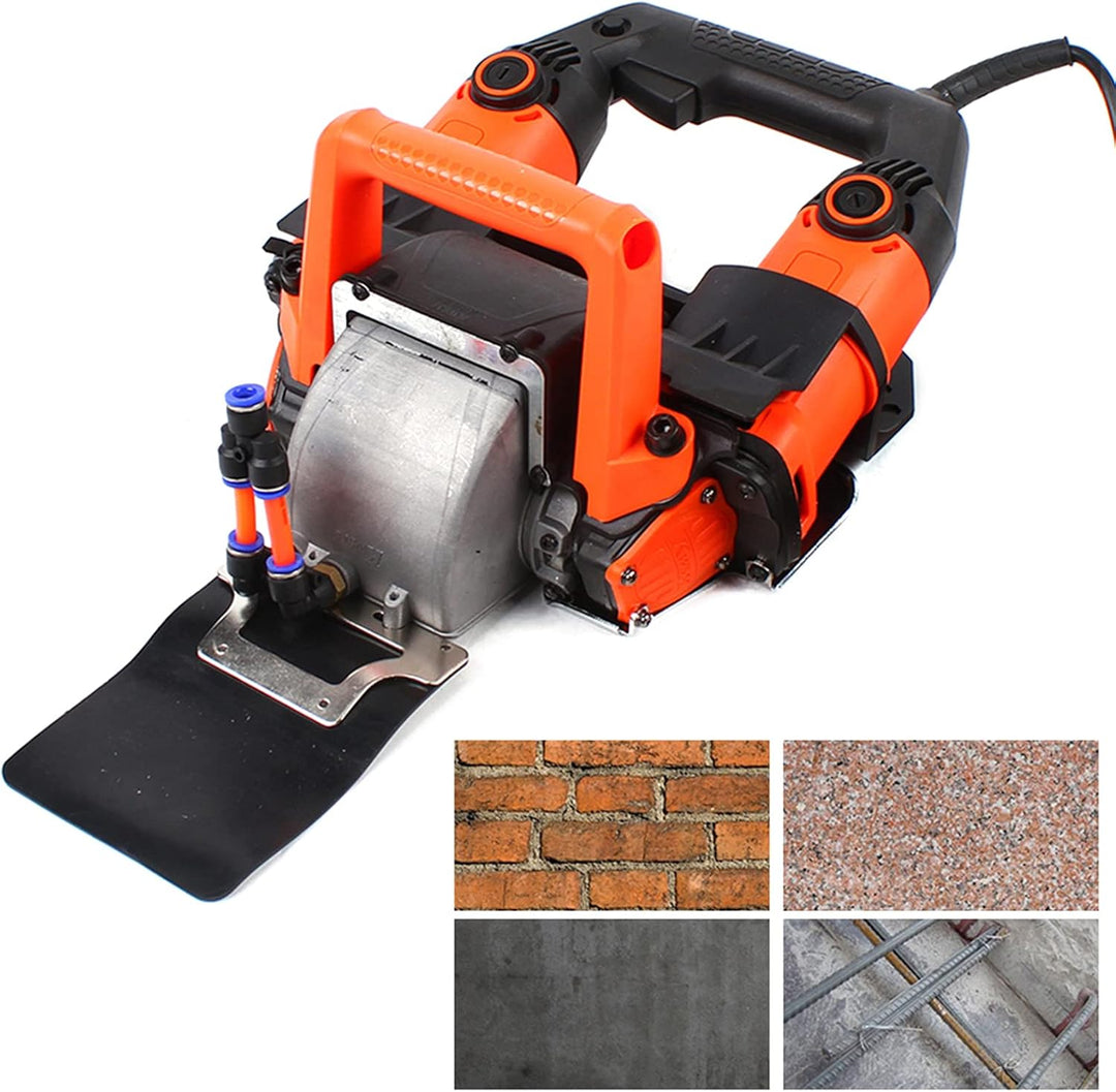 Mauernutfräse Elektrische Schlitzfräse 5200W 10500r/Min Wandfräse Staubfreie Mauerfrase mit Werkzeug