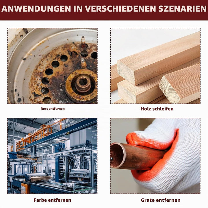 6 Stück Drahtbürste Winkelschleifer, Ø125 mm Flex Topfbürste Winkelschleifer M14 Stahlbürste Kegelbü
