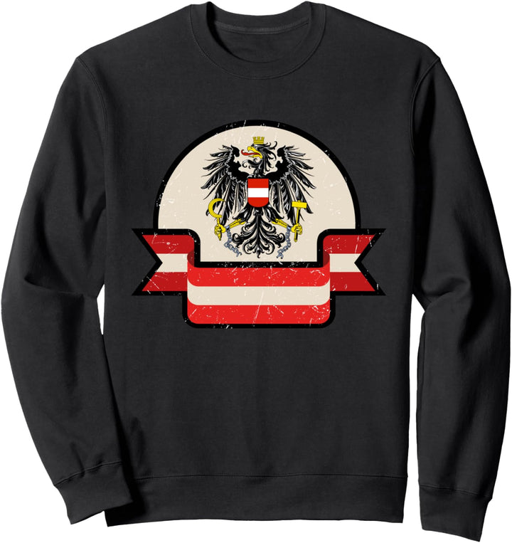Österreich Flagge mit Adler Sweatshirt