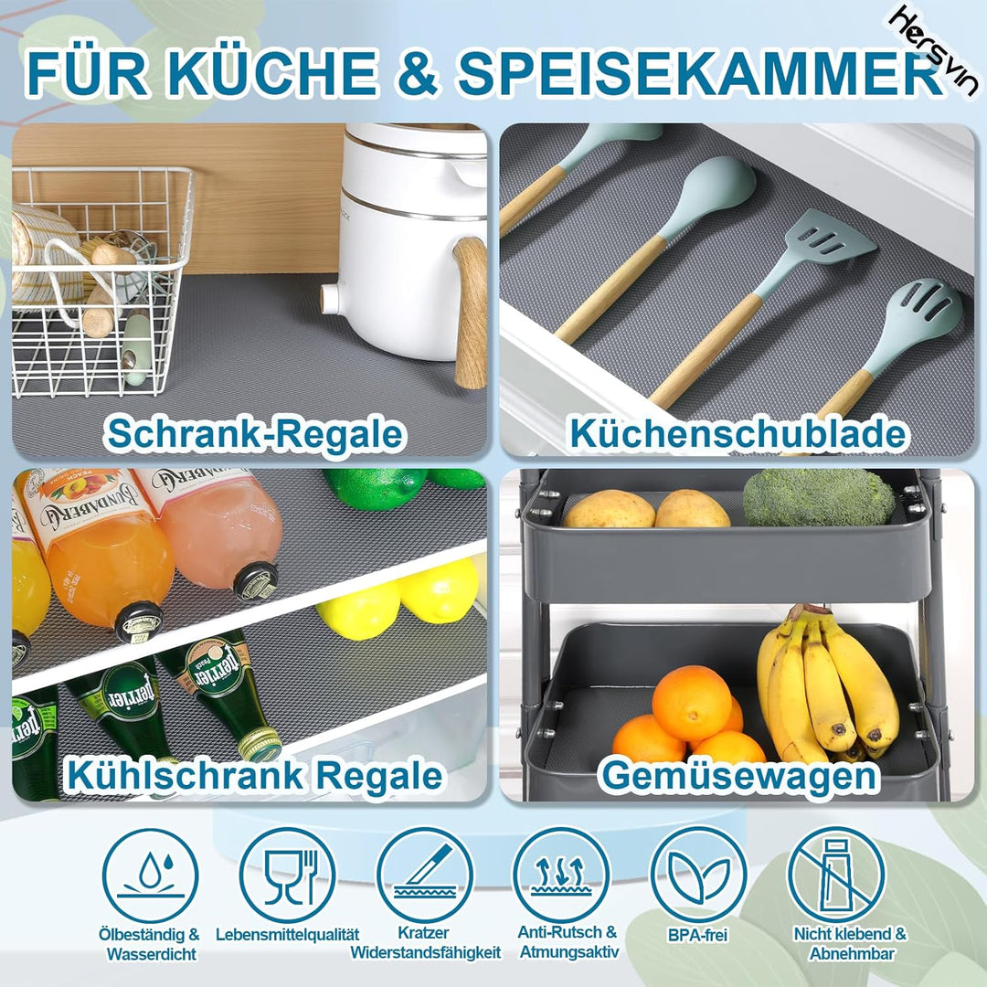 Hersvin Schubladenmatte 50cmx600cm Verdickt Schrankpapier Schubladeneinlage Eva Wasserfest Nicht Kle