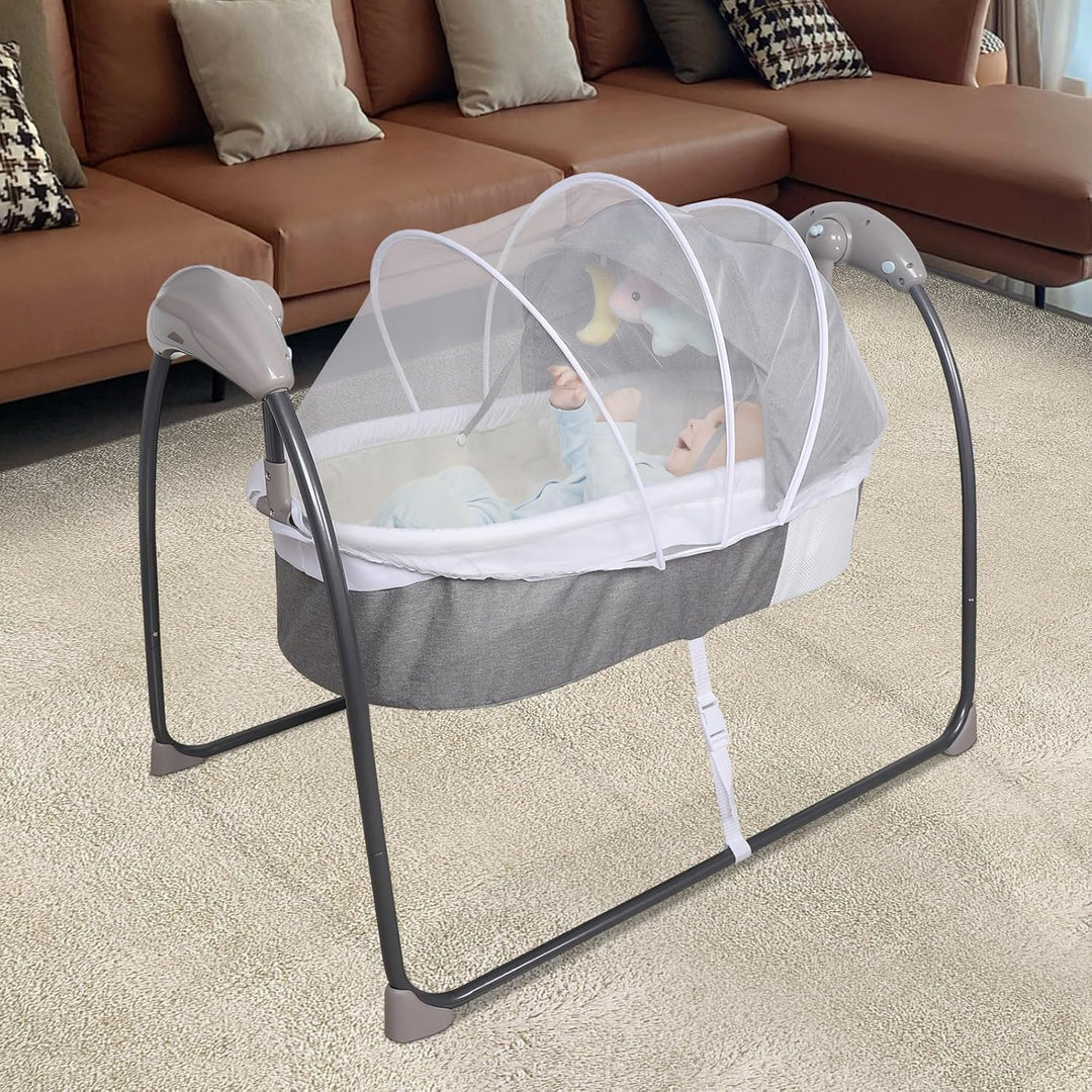 Elektrische Babywiege mit Schaukelfunktion tragbares Schaukelbett für Babys zum Einsatz zu Hause und