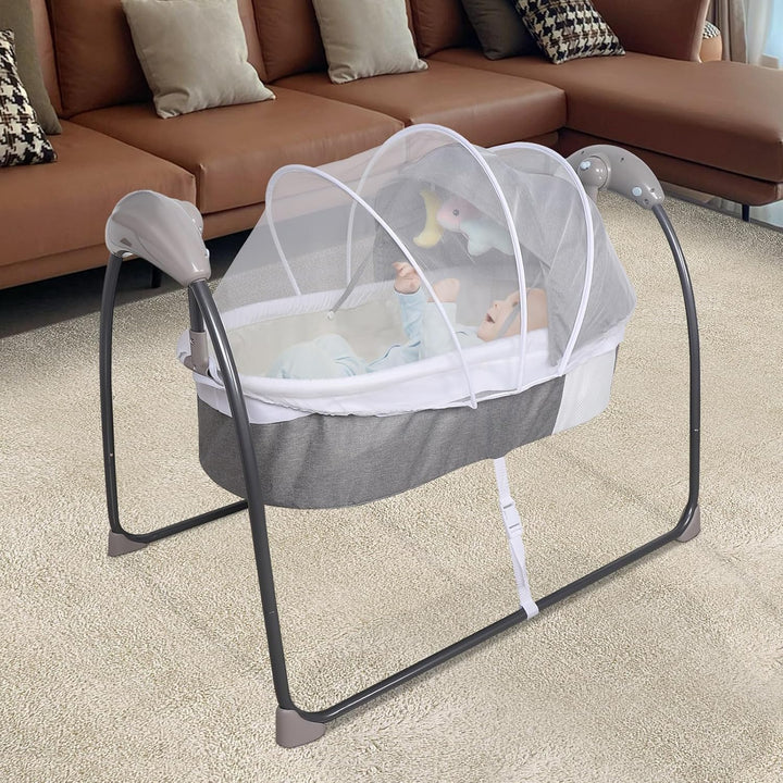 Elektrische Babywiege mit Schaukelfunktion tragbares Schaukelbett für Babys zum Einsatz zu Hause und