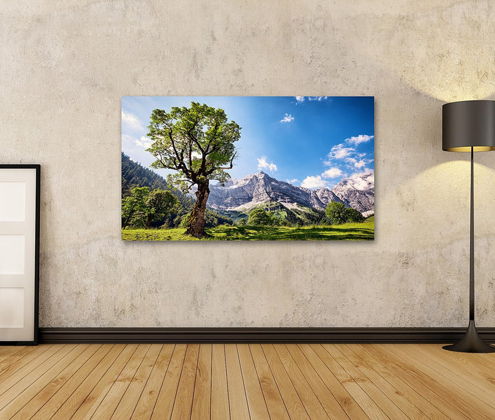 islandburner Bild auf Leinwand Karwendelgebirge In Österreich Alpen Bilder Wandbilder Poster Leinwan