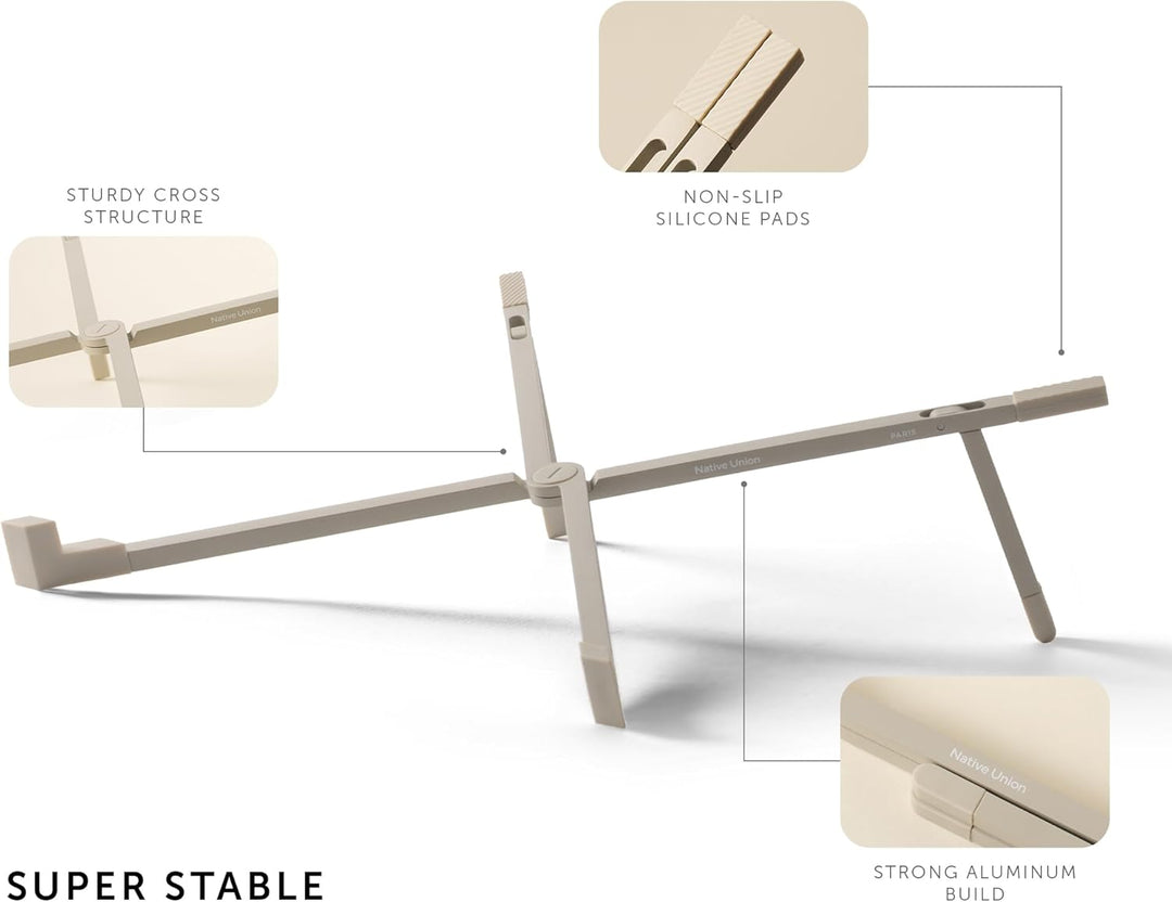 Native Union Fold Laptop Stand – Ultrakompakter, faltbarer & tragbarer Laptop-Ständer – Ergonomische