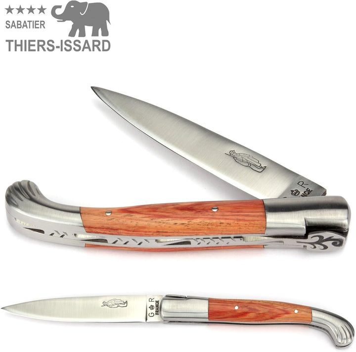 Thiers-Issard Voyageur - 12 cm Jakobsweg Taschenmesser - Griff Rosenholz - Messer Klinge 10 cm 12C27