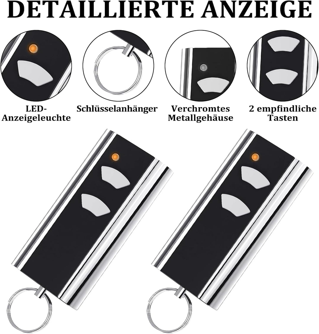 2 Stück Handsender Kompatibel mit Normstahl,Garagentoröffner,Passend für Normstahl Entrematic RCU 43