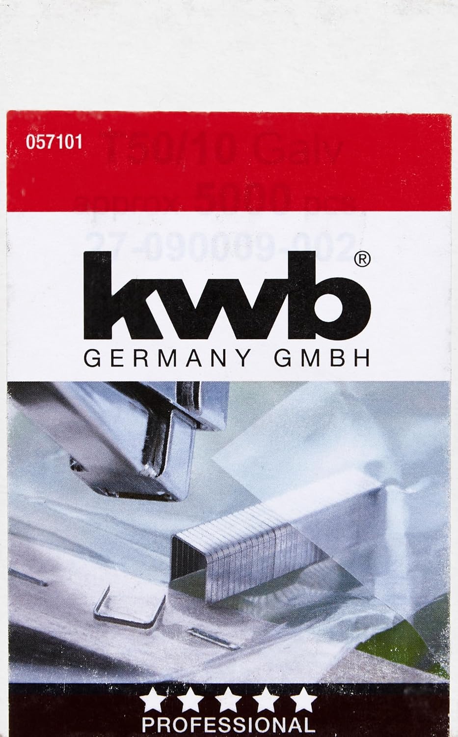 kwb 5000x Klammern, Typ 057/357, Flachdraht, Stahl, C-Spitze, 10,7 x 10 mm, feindraht,
