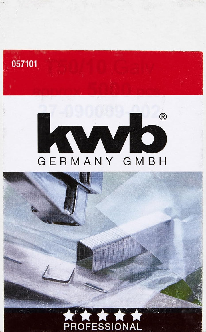 kwb 5000x Klammern, Typ 057/357, Flachdraht, Stahl, C-Spitze, 10,7 x 10 mm, feindraht,