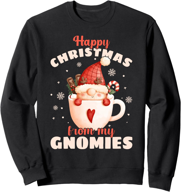 Weihnachts-Wichtel in einer Tasse, Happy Christmas, Gnome Sweatshirt