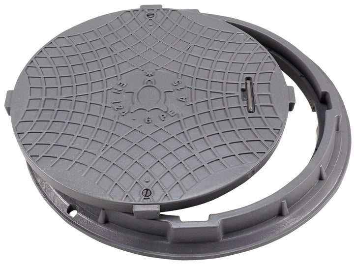 BABYLONPLAST Schachtabdeckung, Schachtdeckel DN600/750 - Runder Kunststoff Kanaldeckel, Ø 600/750 mm