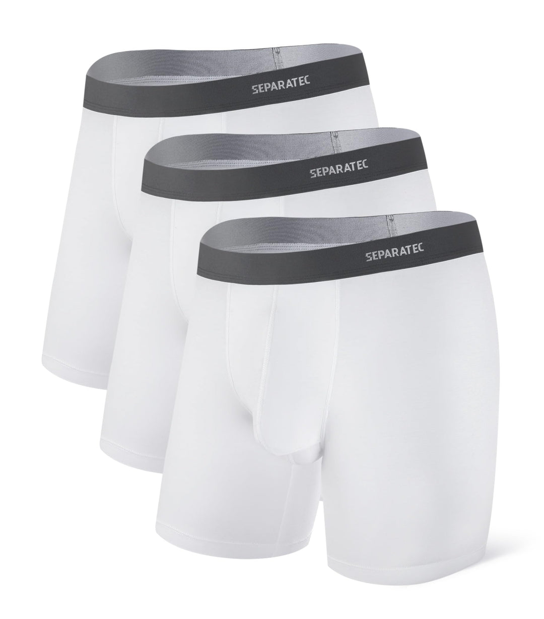 Separatec Herren Boxershorts, Herren Unterhosen aus Bambus-Viskose, atmungsaktiv und weich, Doppelbe