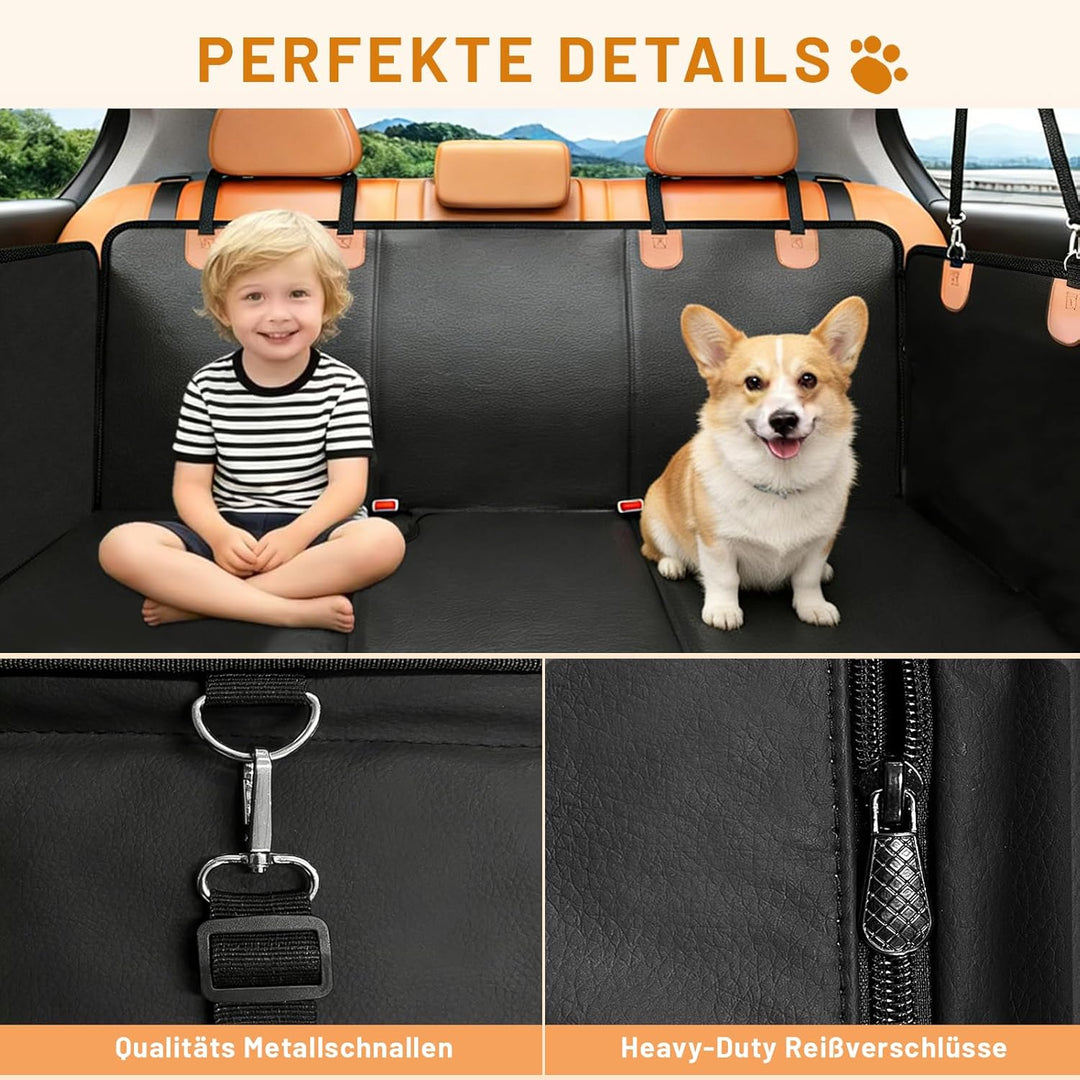 Hundedecke Auto Rückbank Hundesitzbezug Mit Harter Unterseite, Hundesitz Rückbank Verbreitert, Mit P