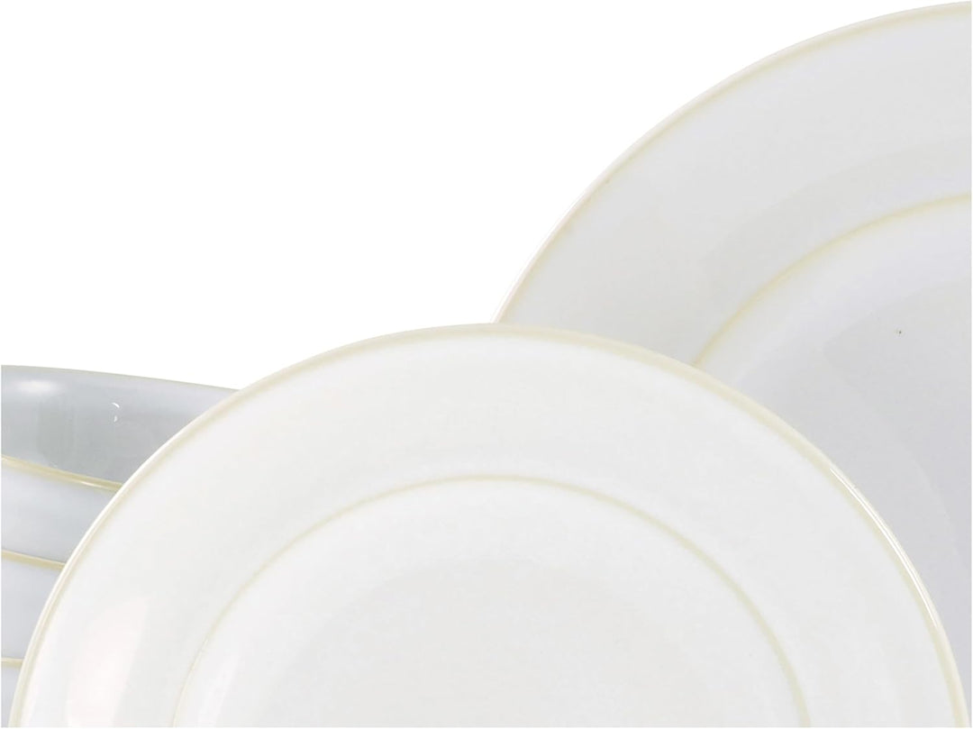 CreaTable, 23670, Serie ANTIQUE offwhite, Geschirrset, Teller Set 12 teilig Tafelservice 12 tlg, Taf