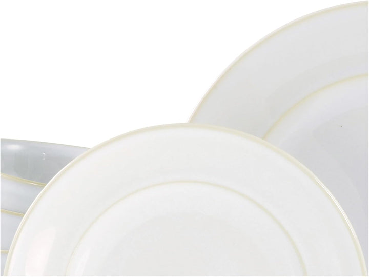 CreaTable, 23670, Serie ANTIQUE offwhite, Geschirrset, Teller Set 12 teilig Tafelservice 12 tlg, Taf