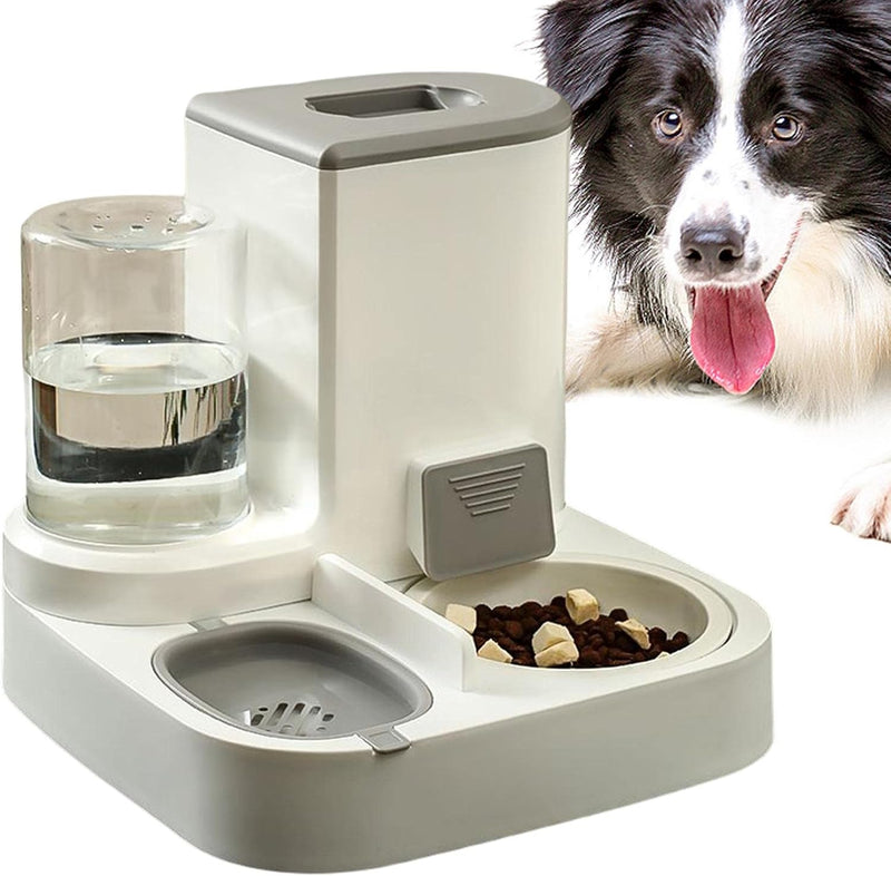 JINGLING Automatisches Futter Und Wasserspender, 2 In 1 Haustier Futter Und Tränke, Katzen Wasserspe