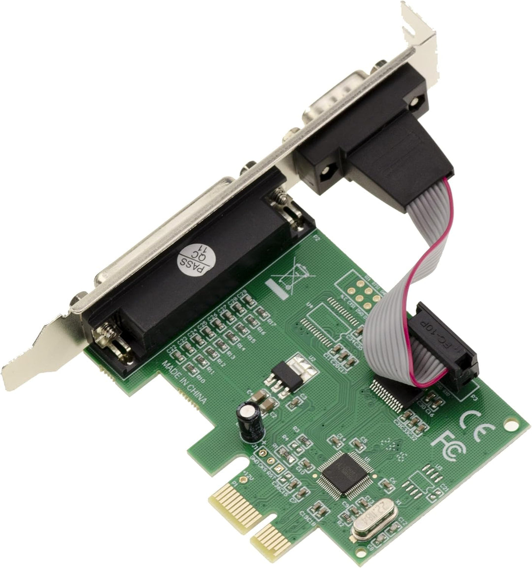 KALEA-INFORMATIQUE PCI Express PCIe-Controller-Karte Combo 1 serieller Port COM RS232 DB9 und 1 para