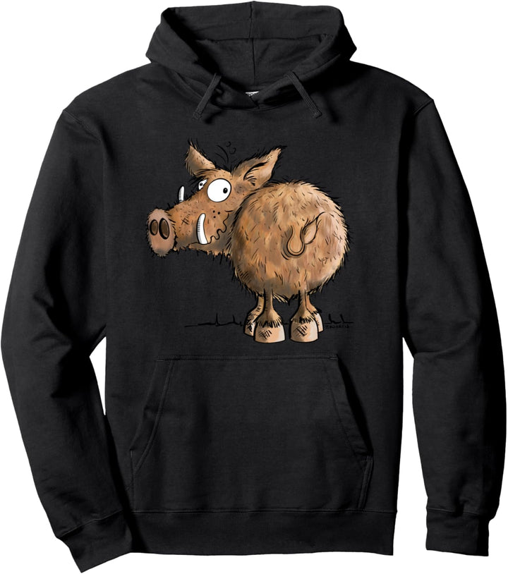 Witziges Wildschwein T-Shirt I Keiler Comic I Jagd Geschenk Pullover Hoodie