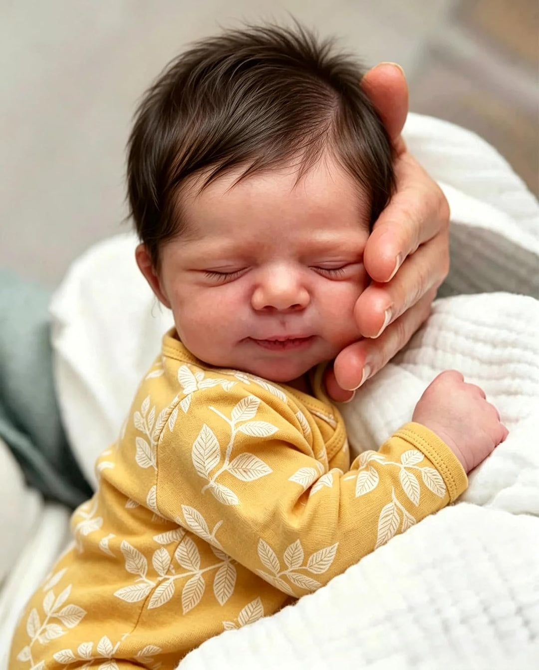 Zero pam Reborn Baby Puppen Vollsilikon Lebensecht-48CM Silikon Baby Mädchen Mit Haaren, Wie Echtes