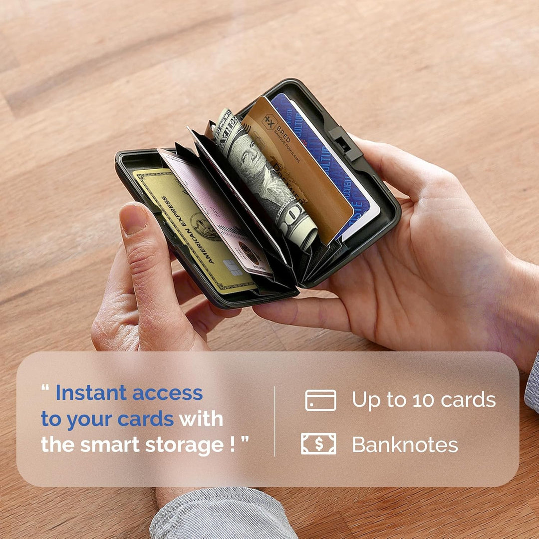 ÖGON Smart Wallets - Aluminium Geldbörse Stockholm - RFID Blockierung Kartenetui - Bis zu 10 Karten