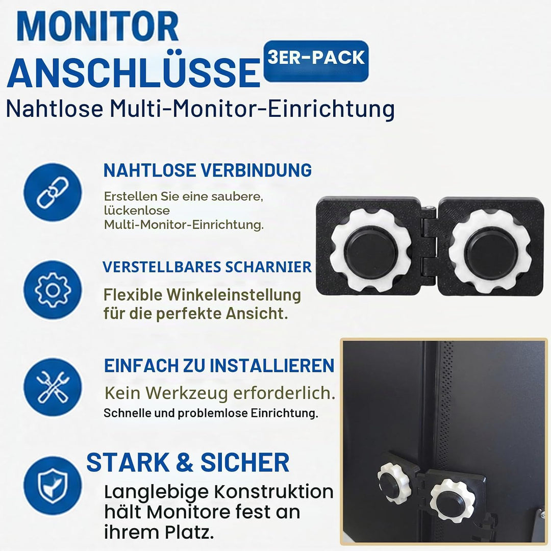Monitoranschlüsse, kompatibel mit den meisten Computermonitoren, gebogenen und flachen Bildschirmen,
