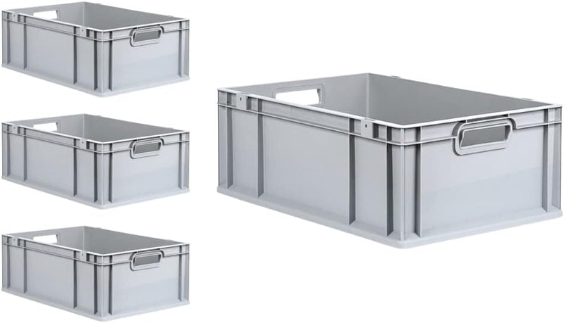 PROREGAL.SuperSparSet 4x Eurobox NextGen Grip | HxBxT 22x40x60cm | 44 Liter | Griffe offen | Verstär