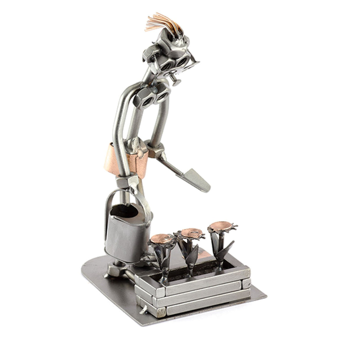 Steelman24 I Schraubenmännchen Gärtnerin I Made in Germany I Handarbeit I Geschenkidee I Stahlfigur