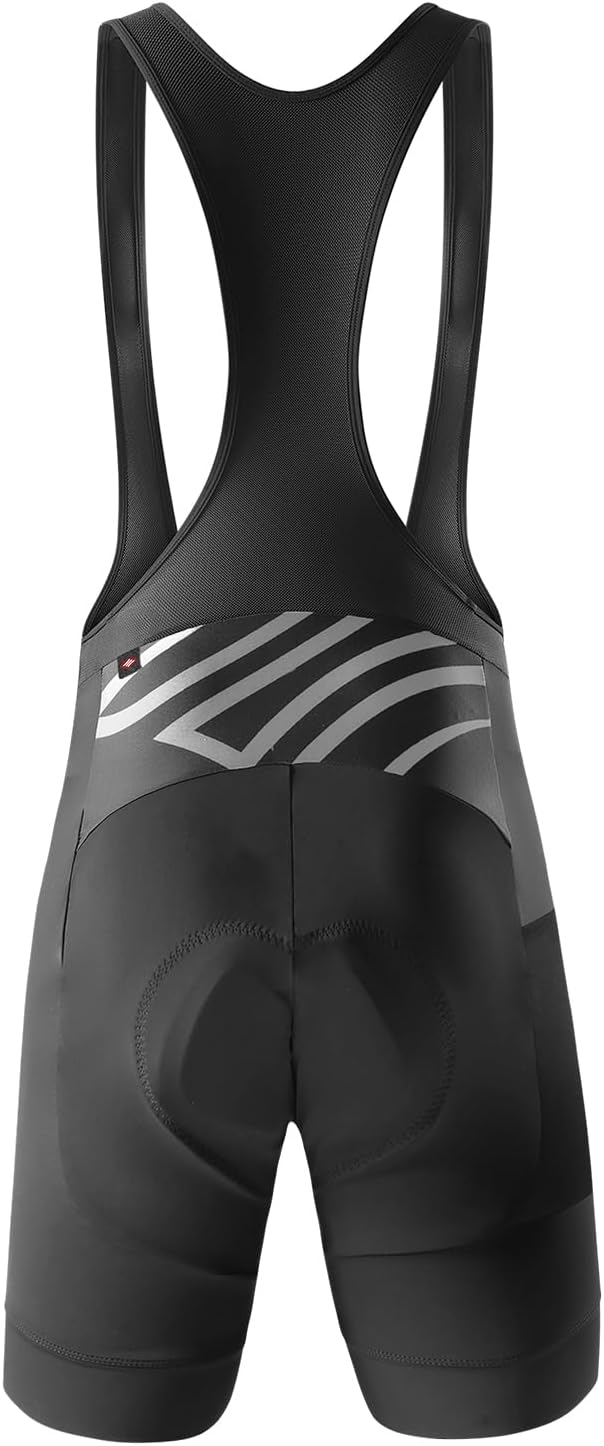 Herren Fahrradhose Kurz Trägerhose Fahrrad mit Sitzpolster Radhose Radlerhose, S