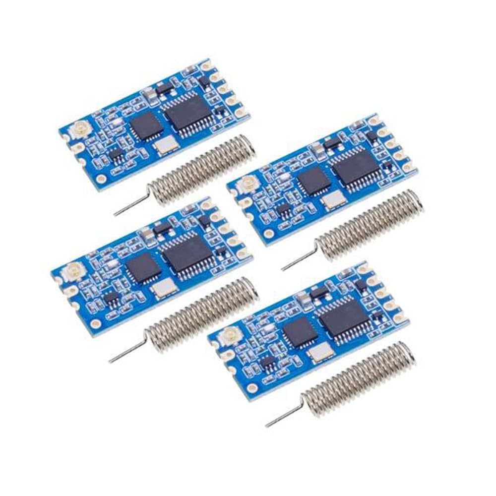 4Pcs HC-12 SI4438 SI4463 Serial Port Module (SI4438)