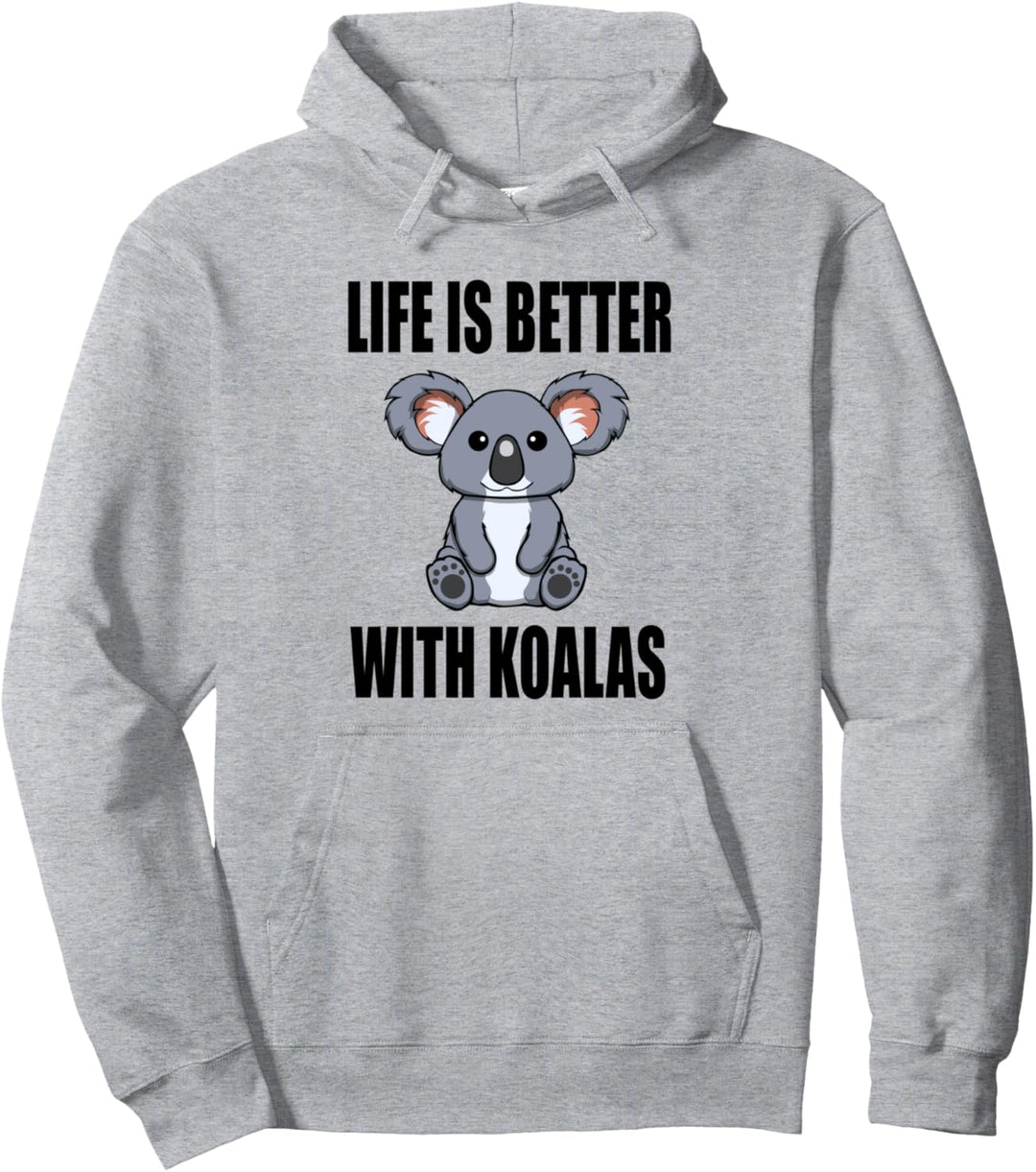Leben mit niedlichen Koala-Bären Lustiger Spruch Natur Pullover Hoodie