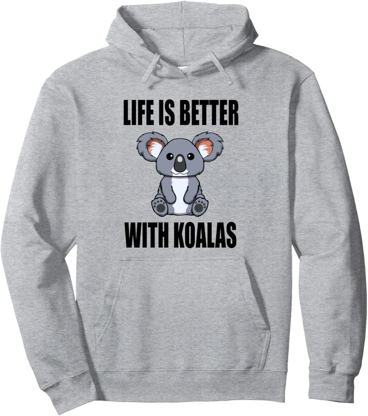 Leben mit niedlichen Koala-Bären Lustiger Spruch Natur Pullover Hoodie