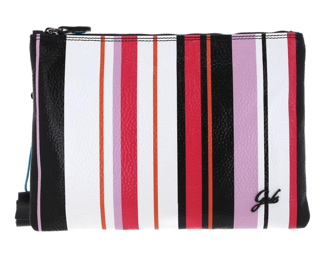 Gabs Beyonce TG ST. Multirighe + Ruga Bicolor Black Pochette M Toni Caldi + Nero + Fresia