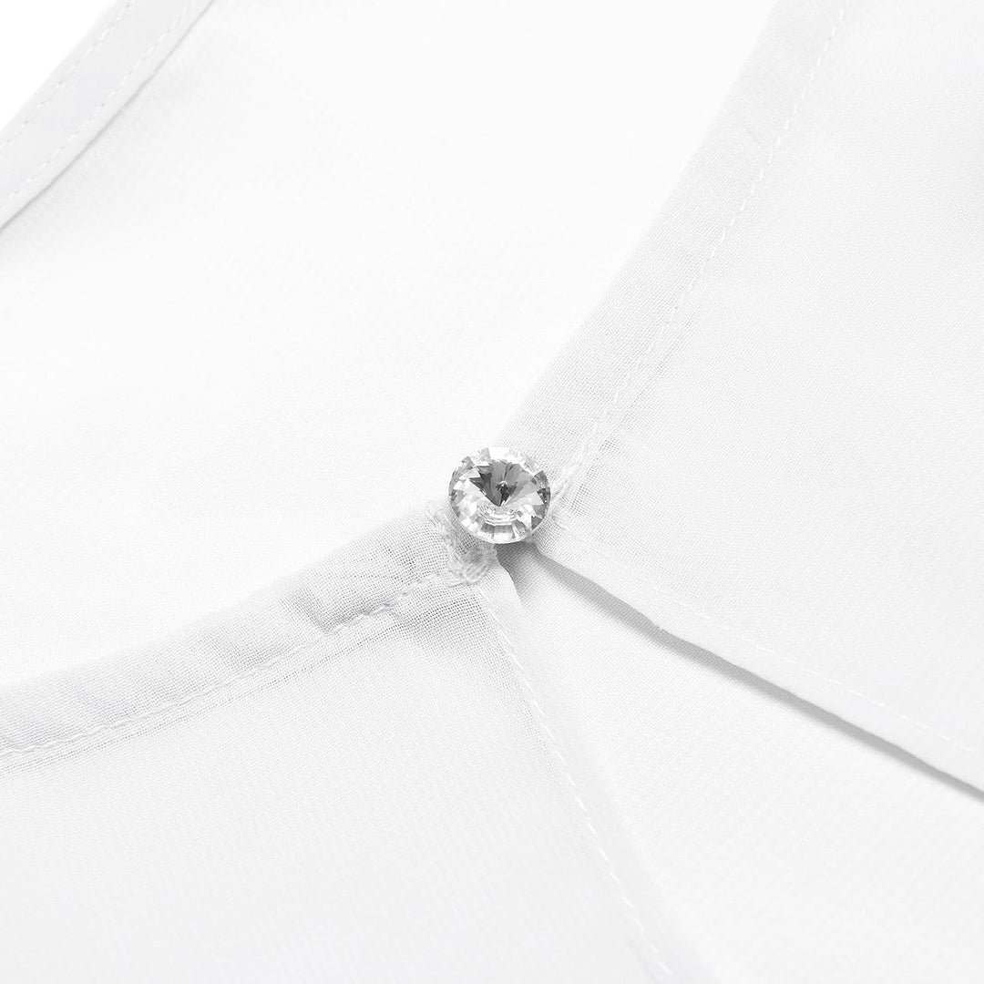 Bolerose weich Hochzeit Umhängetuch Abend Durchsichtiges Chiffon Überwurf Umhang Schultertuch Weiss