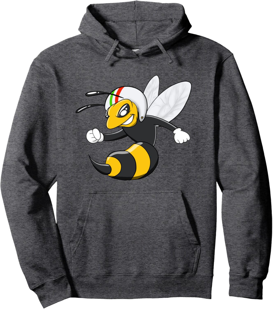 Coole Wespe Hornisse Biene mit Helm Pullover Hoodie