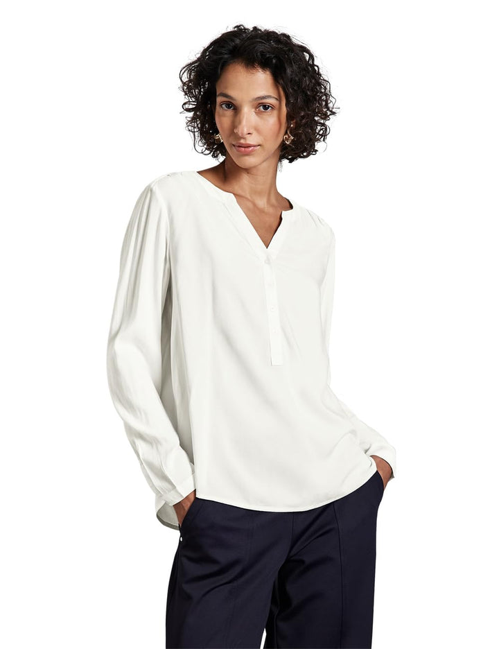 Street One Damen Style Bamika Bluse 36 Off White, 36 Off White