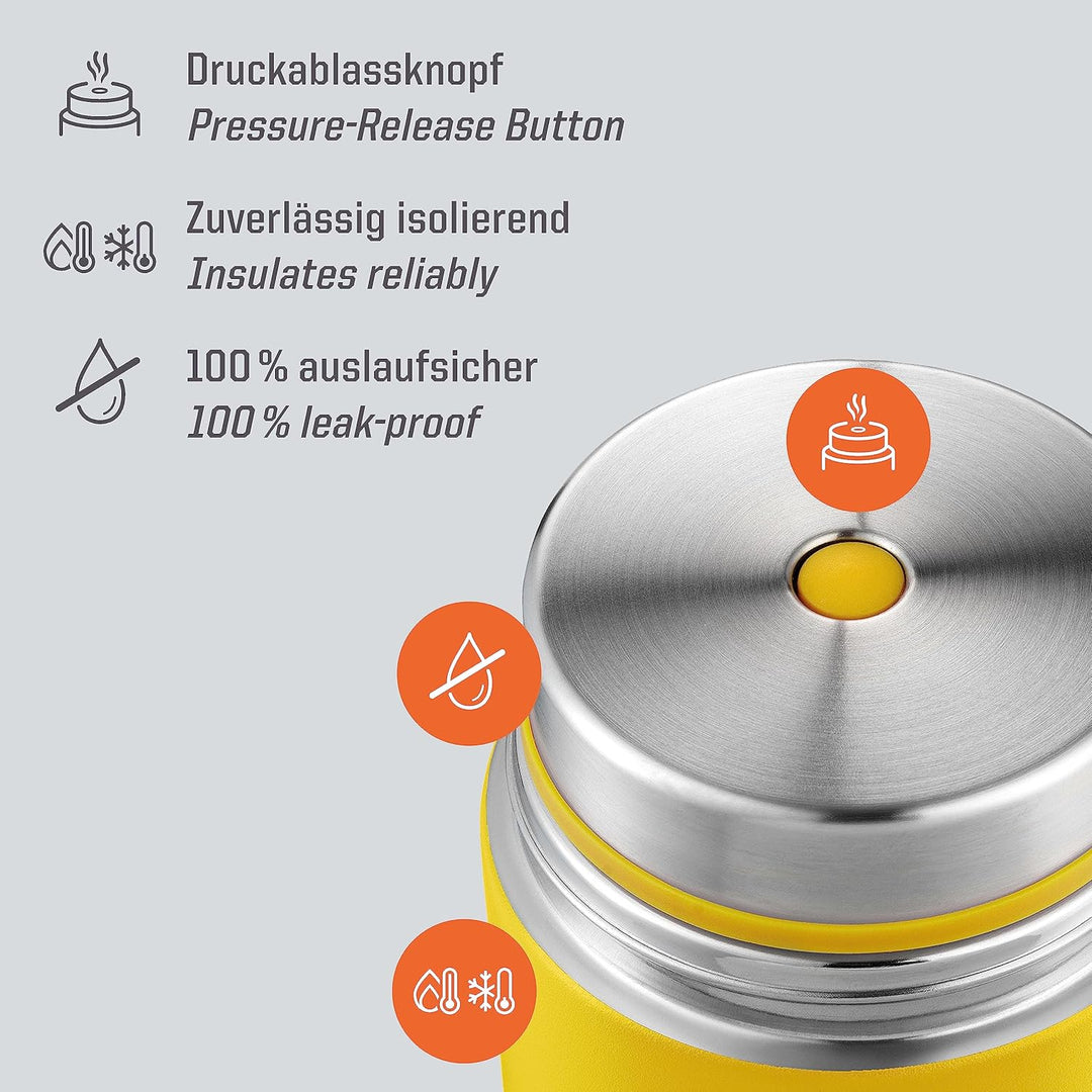 Esbit Thermobehälter Sculptor für Essen - Warmhaltebehälter 500 ml in Sunshine Yellow - aus Edelstah