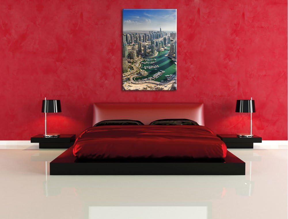 Dubai Hotel Burj al Arab, Format: 100x70 auf Leinwand, XXL riesige Bilder fertig gerahmt mit Keilrah