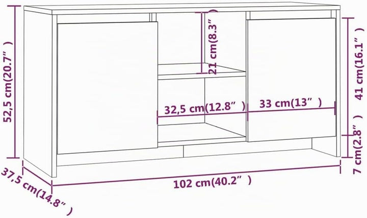 vidaXL TV Schrank mit Türen Fächern Lowboard TV Möbel Sideboard Fernsehtisch Fernsehschrank HiFi-Sch