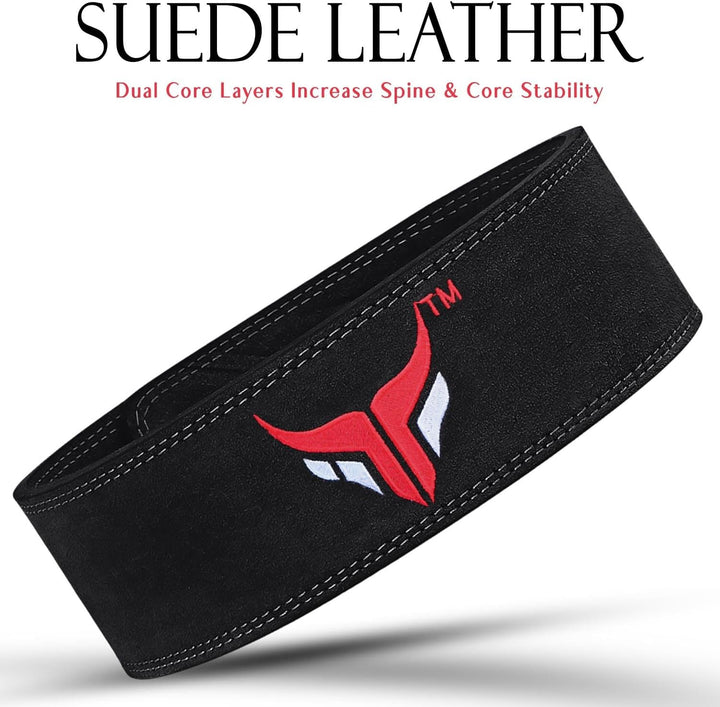 Mytra Fusion gewichthebergürtel 100% Echtes Leder Weightlifting Belt weisse Schnalle, Lifting Belt f