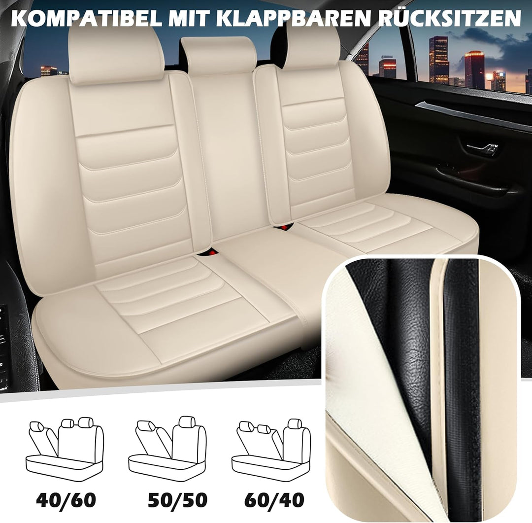 Für 99% Mercedes-Benz-Modelle sitzbezüge | Autositzbezüge Komplett Set Universal in Premium-Optik |